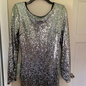 Silver Sequin Dress